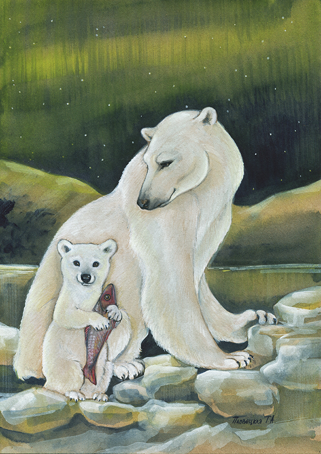 Мама белая медведица 