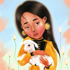 Девочка с ягненком