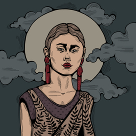 Девушка на фоне солнца