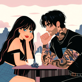 Повседневные сцены персонажей. Свидание