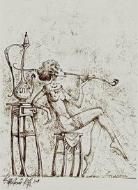 Дама с трубкой