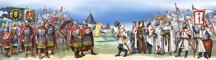 Заключение Новгородского мирного соглашения