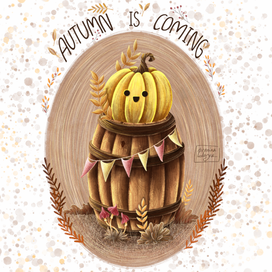 "Autumn is coming" postcard