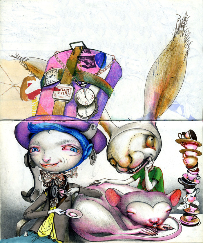 Чаепитие, наброски к Алисе