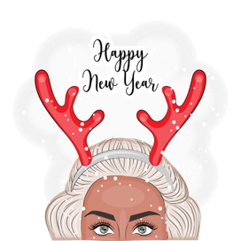 Девушка с оленьими рогами