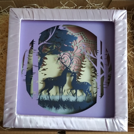 картина из слоев бумаги (другая рамка)