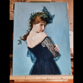 Девушка в винтажном наряде