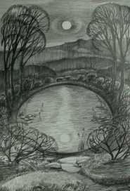 озеро ночное