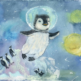 Пингвин космонавт