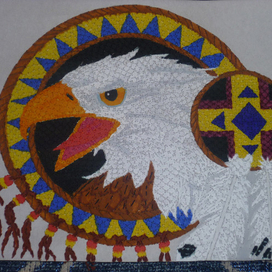 Белоголовый орел .Мотивы индейского народа.