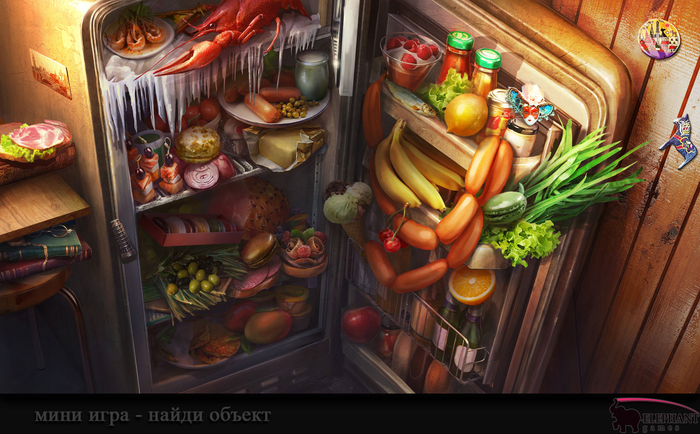 hidden objects много много еды)