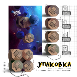 Разработка серии упаковок для пряжи "Нитки Летающих Объектов"