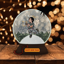 новогодняя фанарт иллюстрация 