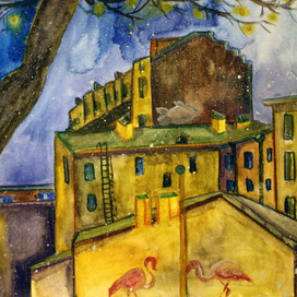 Фламинго в городе