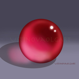 Стеклянный брусничный шарик