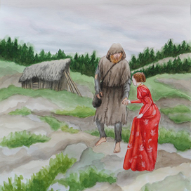 Принцесса и нищий идут к нему домой