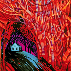 Красный лес.