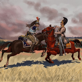 Поединок кирасир. 1812г.