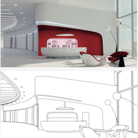 Футуристичный интерьер