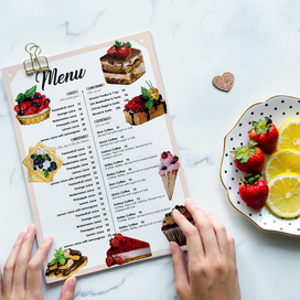 Оформление меню