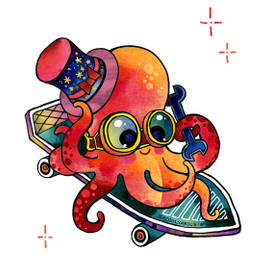 осьминог - скейтер
