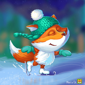 Лесенок на коньках