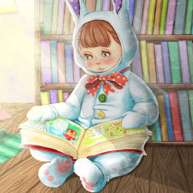 Книжный зайчик