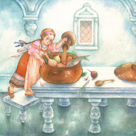 Ленивица готовит.