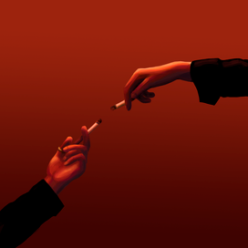 Hands with cigarettes