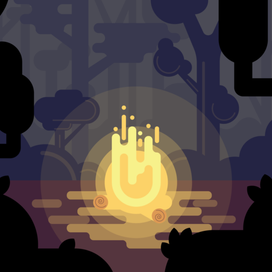 Ночью в лесу