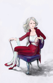 дама с тростью