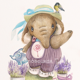 Тедди слоник с леечкой