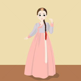 Девушка в ханбоке