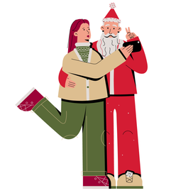 Сет новогодних иллюстраций