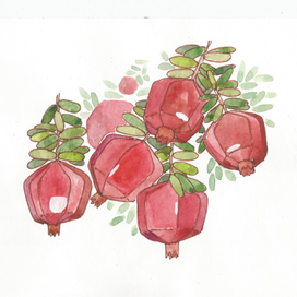 геометрическая стилизация гранатов