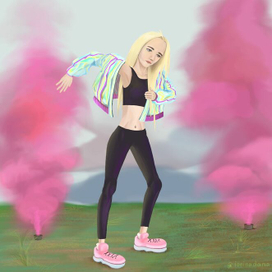 резкая девочка 