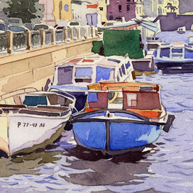 Знойный день. Фонтанка.