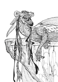 Отдыхающий на утесе дракон