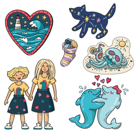 Стикеры "Я люблю Черное море"