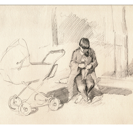 на прогулке