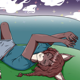 Девушка кошка