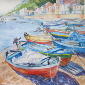 Лодки на берегу