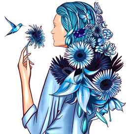 Девушка в цветах