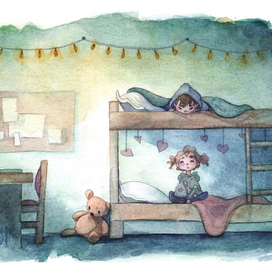 Книжная иллюстрация "брат и сестра"