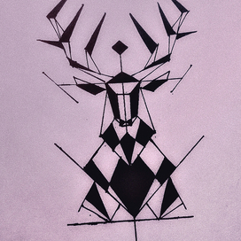 геометрический олень