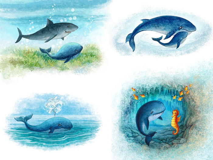 Китенок. Маленькие иллюстрации