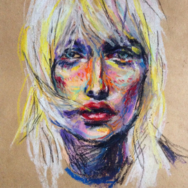 Oil pastel portrait 