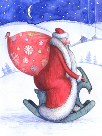 Дед Мороз на козе