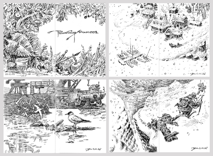 страницы скетчбука 14