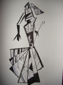 Дама с тросточкой